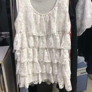 White lace tank top